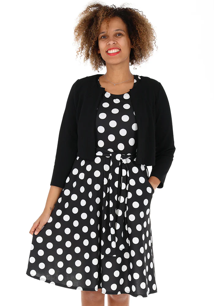 Violeta Mono Large Spot Print Jersey Dress - Image 4