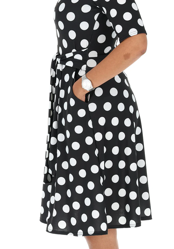 Violeta Mono Large Spot Print Jersey Dress - Image 5